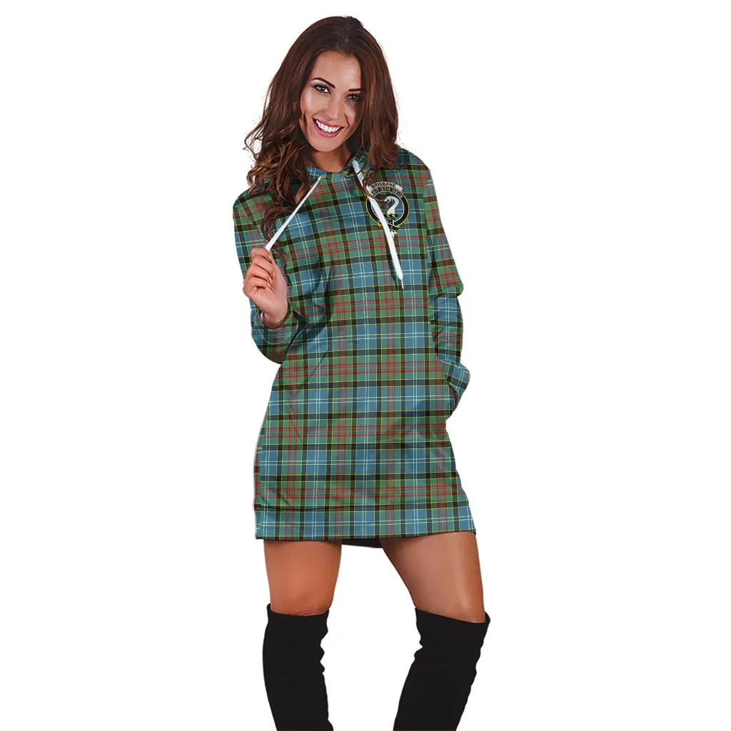 Brisbane Tartan Hoodie Dress with Family Crest