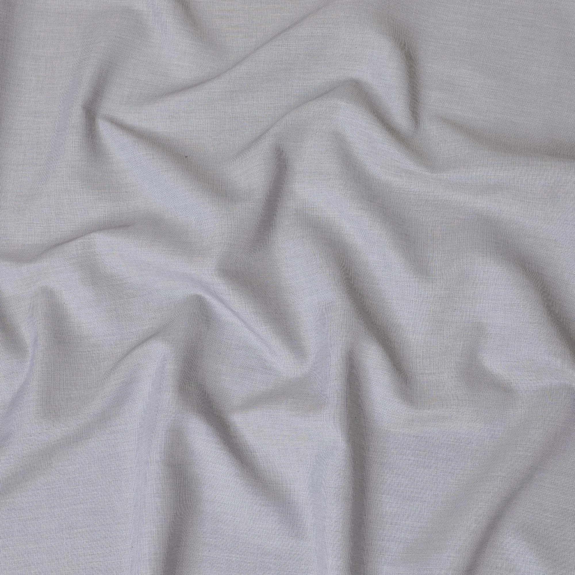 Cloud grey plain premium 100% Swiss cotton shirting fabric-D13085
